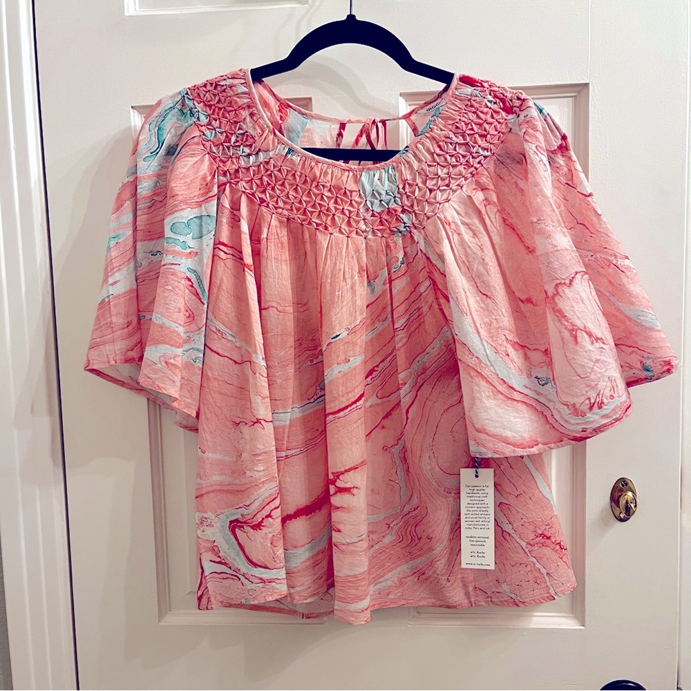 St. Roche Organic Cotton Voile Top, NWT